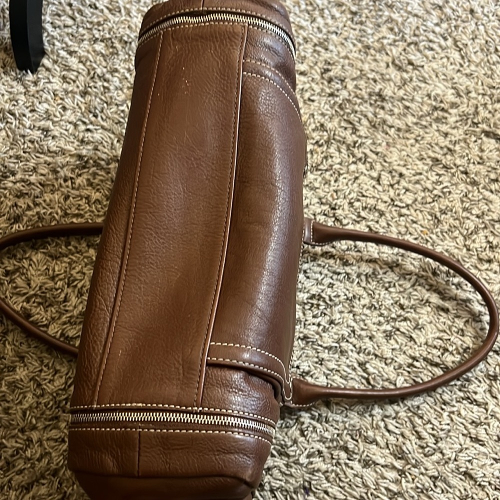Longchamp Rich Brown Leather Satchel - Picture 13 of 16